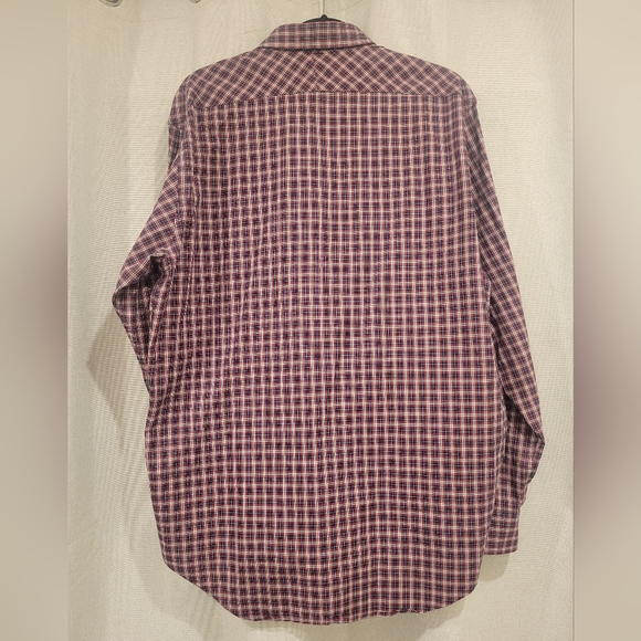 Billy Reid Standard Cut Plaid Gingham Long Sleeve Button Up Size XL - Picture 2 of 7